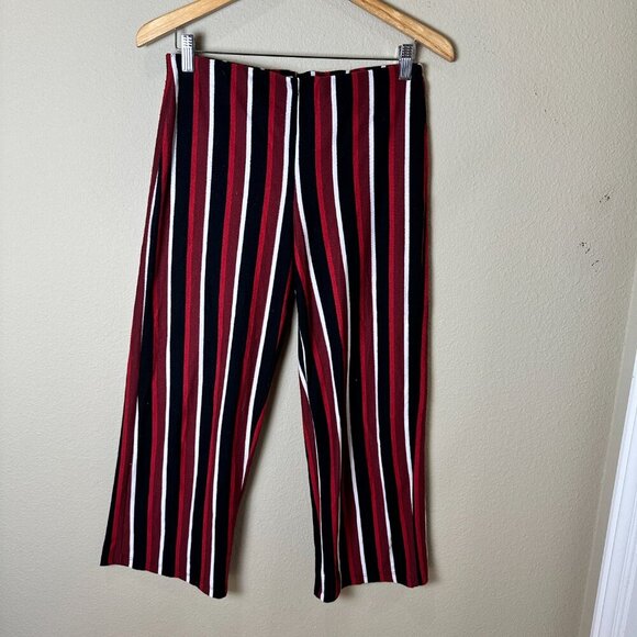 URBAN OUTFITTERS Silence + Noise Pull On Striped Knit Wide Leg Pants Size Medium - Picture 2 of 9
